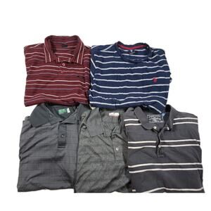 Nice Mens Collared Golf Shirt Lot Of 5 Mixed Brands And Colors Wrangler Polo LG